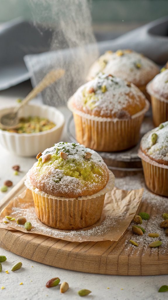 pistachio muffin baking instructions