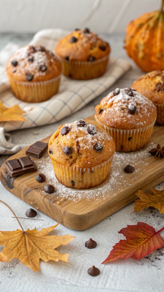 pumpkin chocolate chip muffins