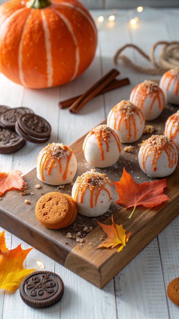 pumpkin flavored oreo dessert balls