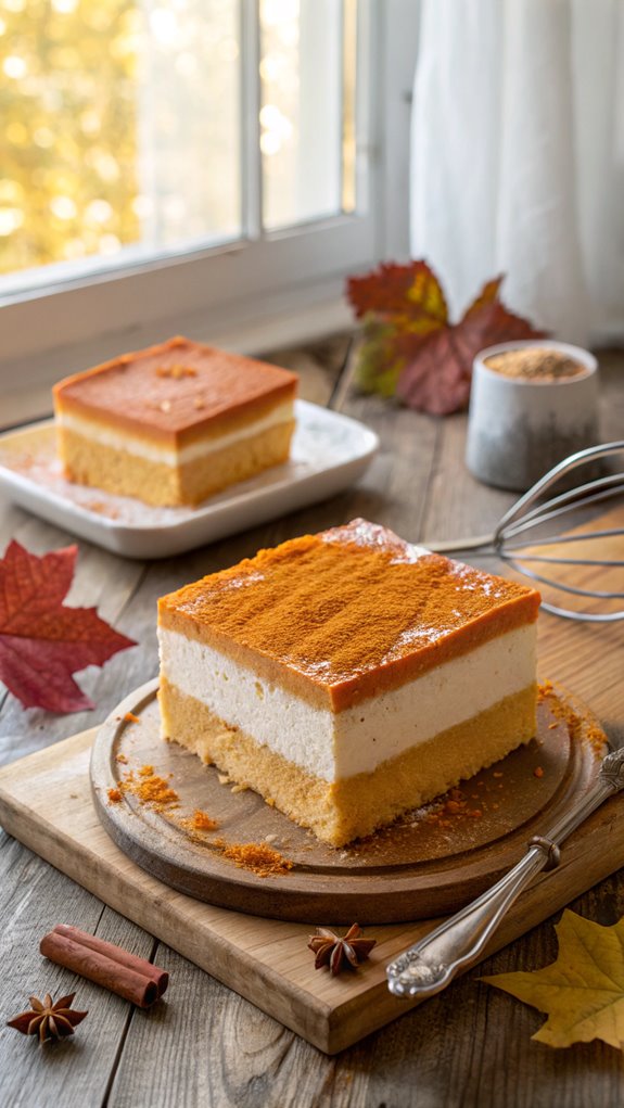 pumpkin themed custard dessert recipe