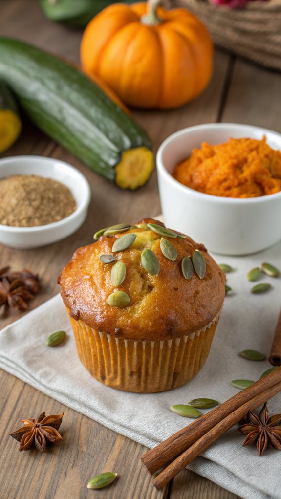 pumpkin zucchini muffins recipe