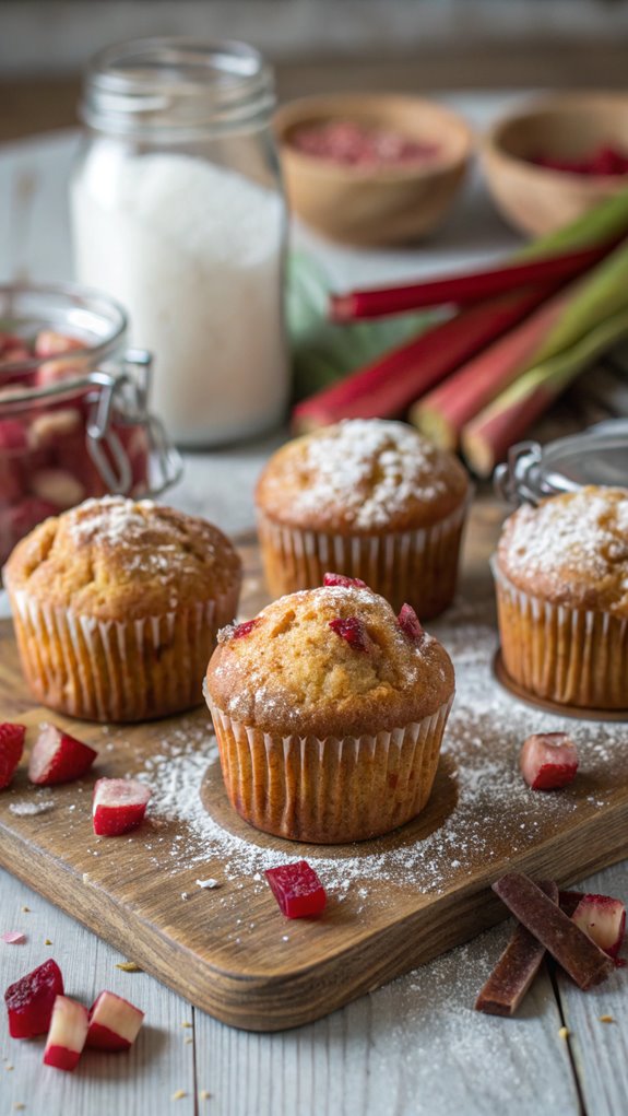 rhubarb muffin baking instructions