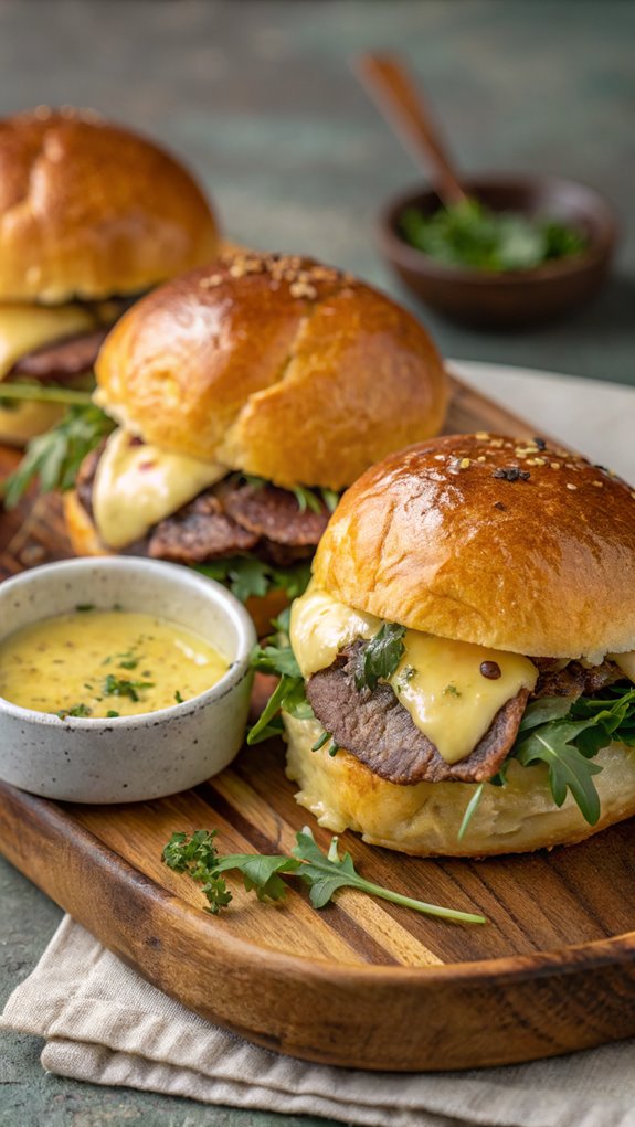 roast beef cheddar sliders