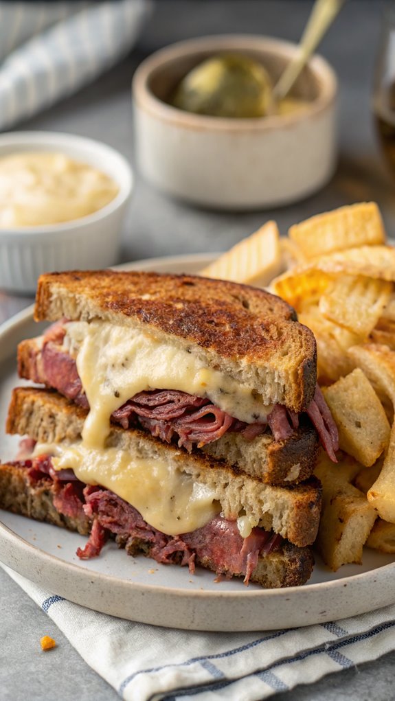 roast beef reuben sandwiches