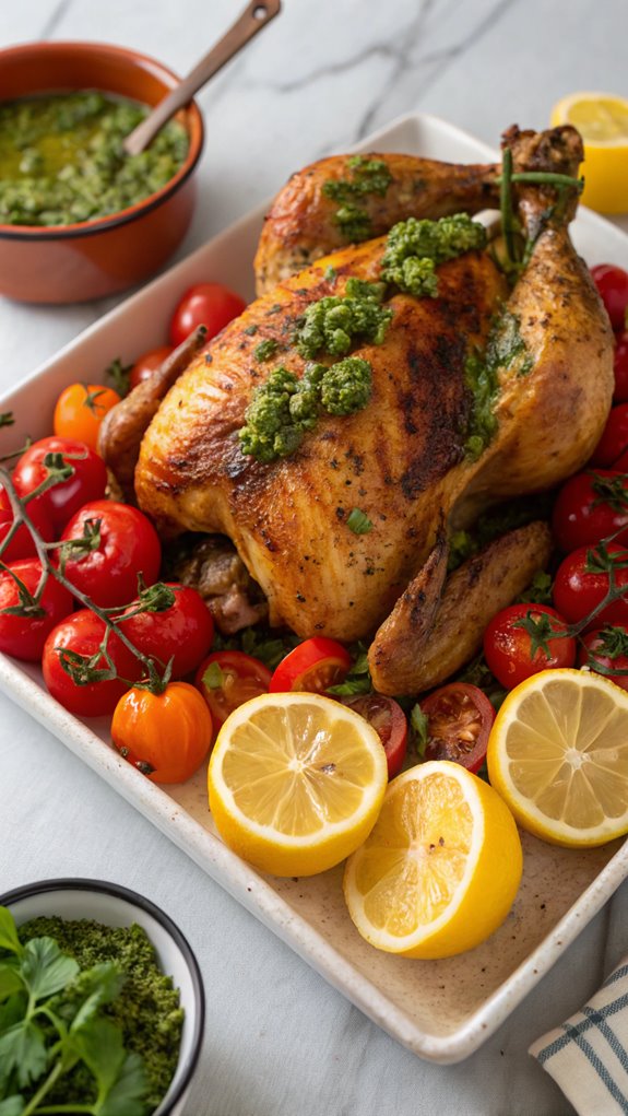 roasted chicken with salsa