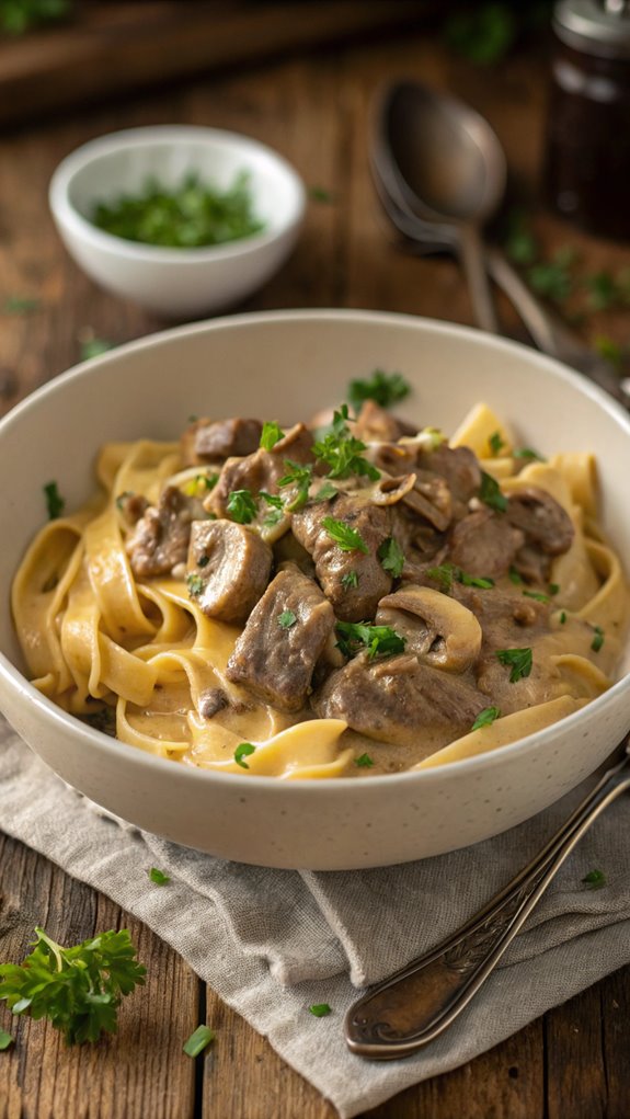 savory beef mushroom dish