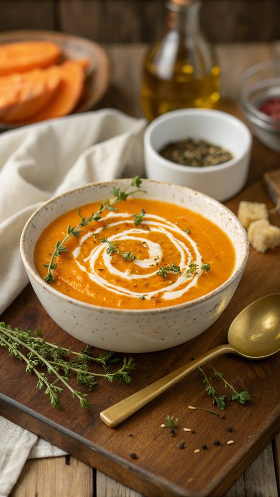 savory roasted carrot soup