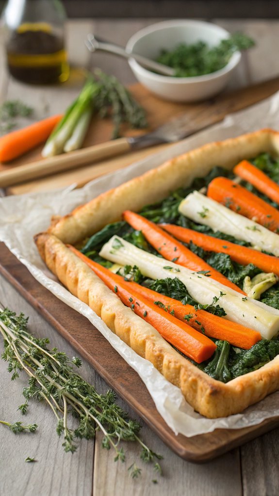 savory seasonal vegetable pastry