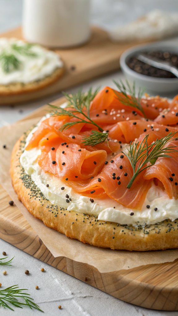 savory smoked salmon flatbread