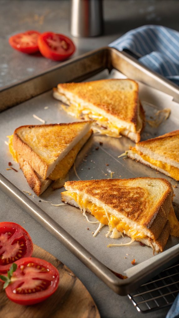 sheet pan grilled cheese