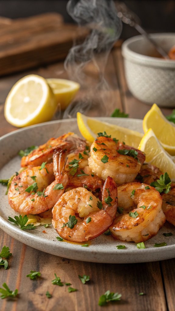 shrimp infused with lemon