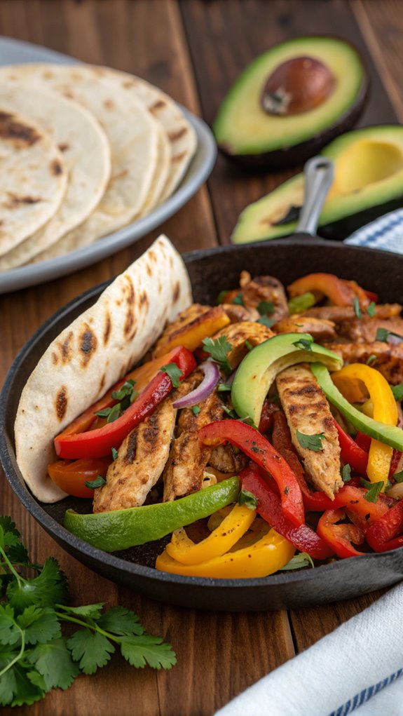 sizzling grilled chicken strips