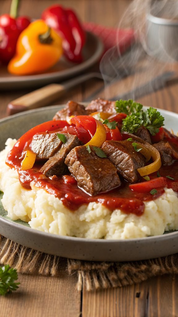 slow cooked savory swiss steak