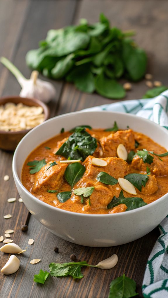 spinach infused garlic butter chicken