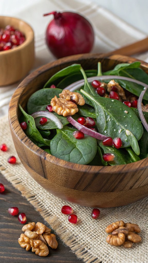 spinach pomegranate salad recipe