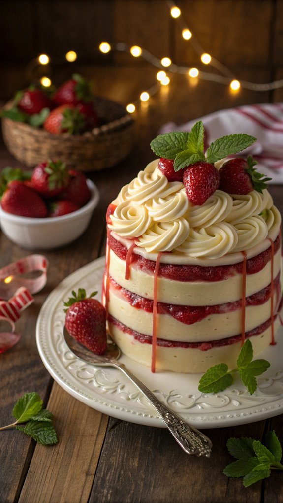 strawberry white chocolate cake