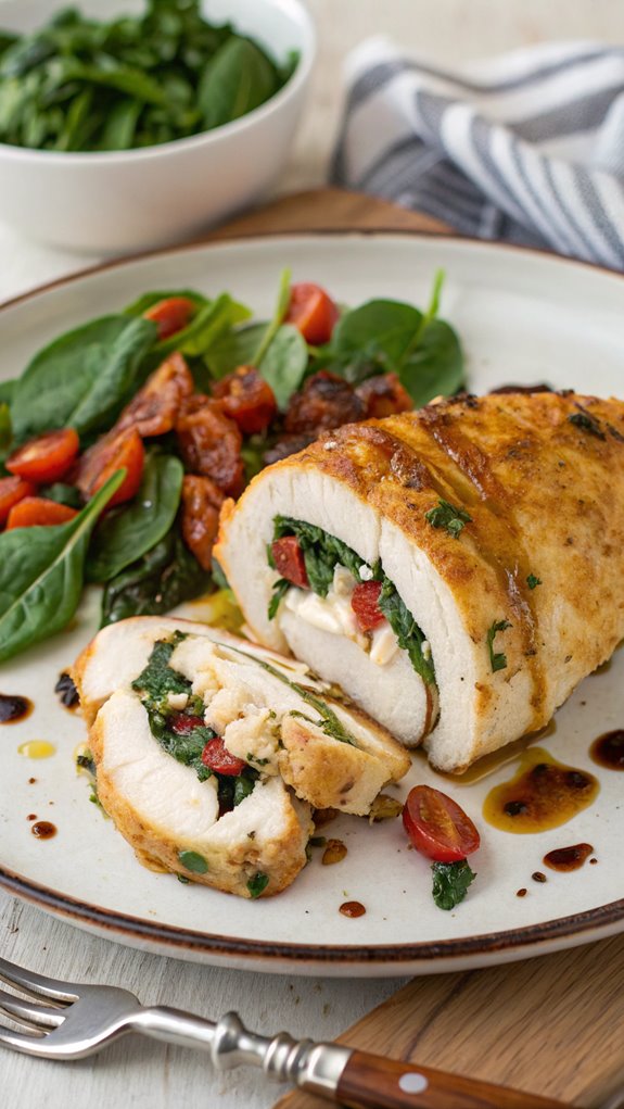 stuffed chicken breast preparation