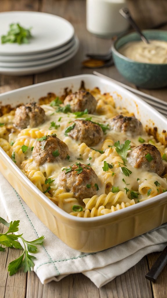 swedish meatball pasta casserole