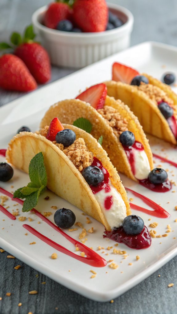 sweet dessert taco recipe