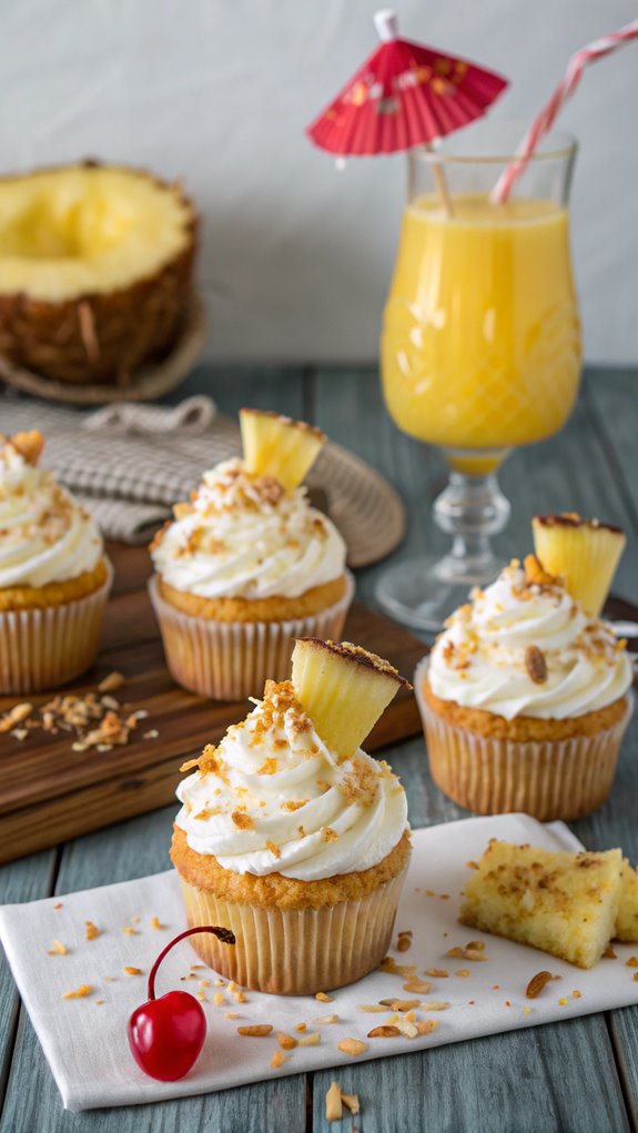 tropical rum infused cupcake delight