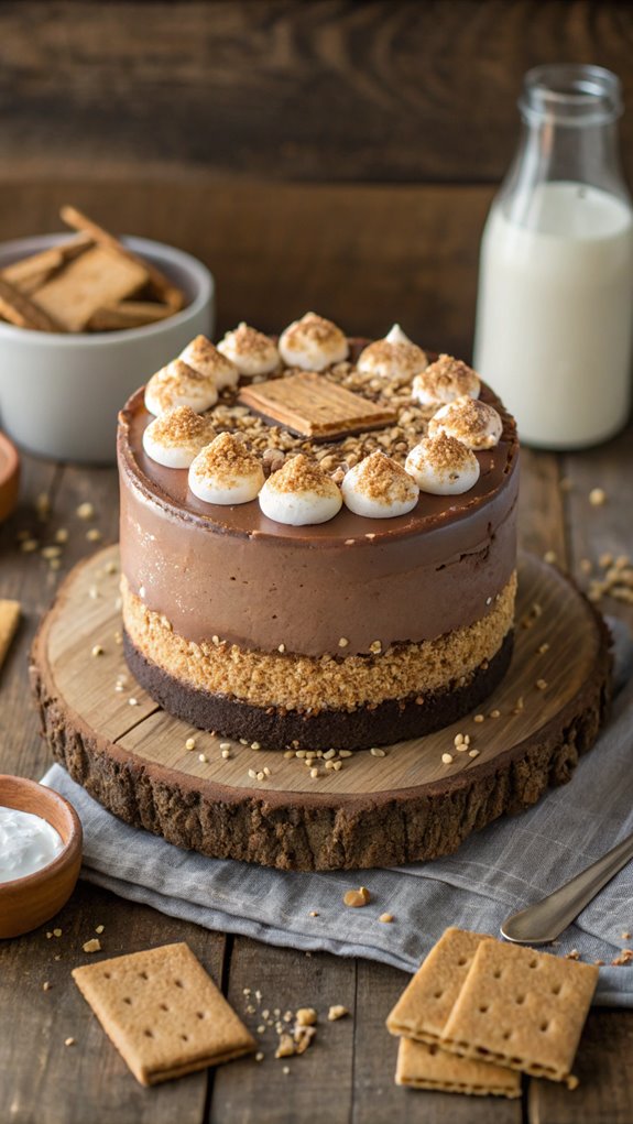 chocolate marshmallow graham cake