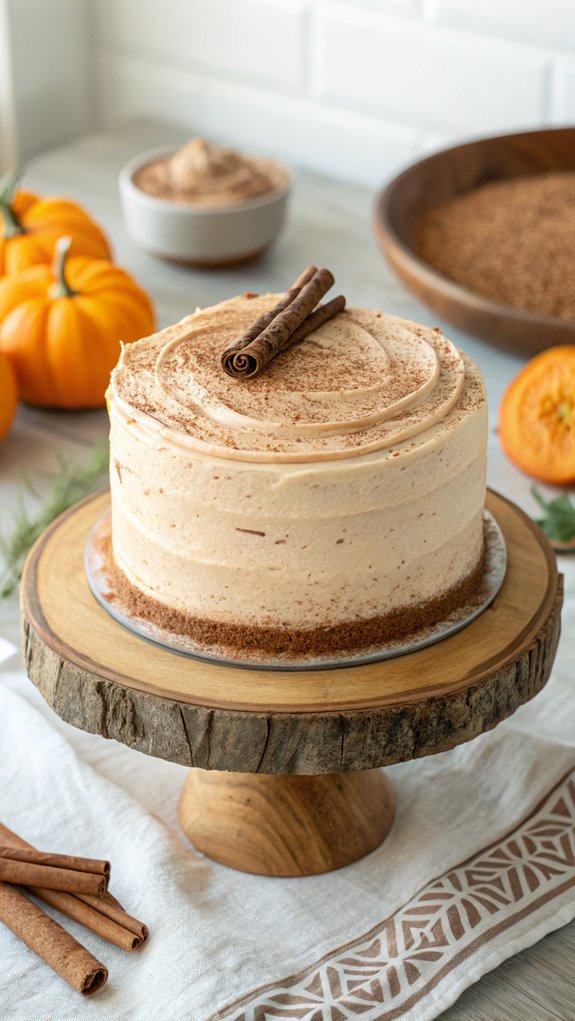 cinnamon spiced buttercream cake