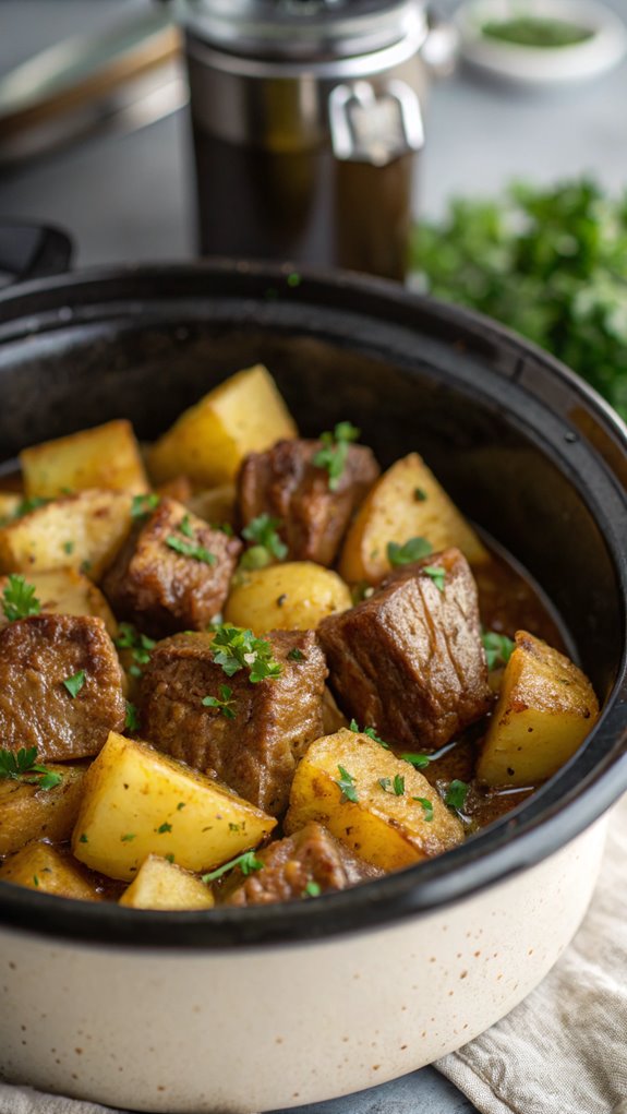 garlic butter beef potatoes