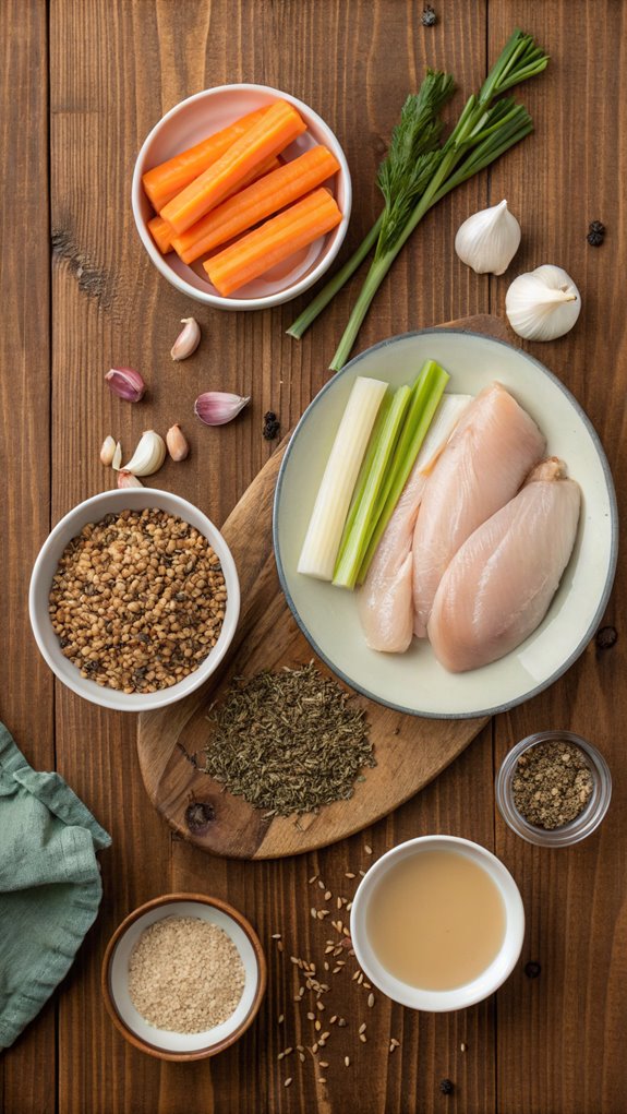 hearty poultry rice soup