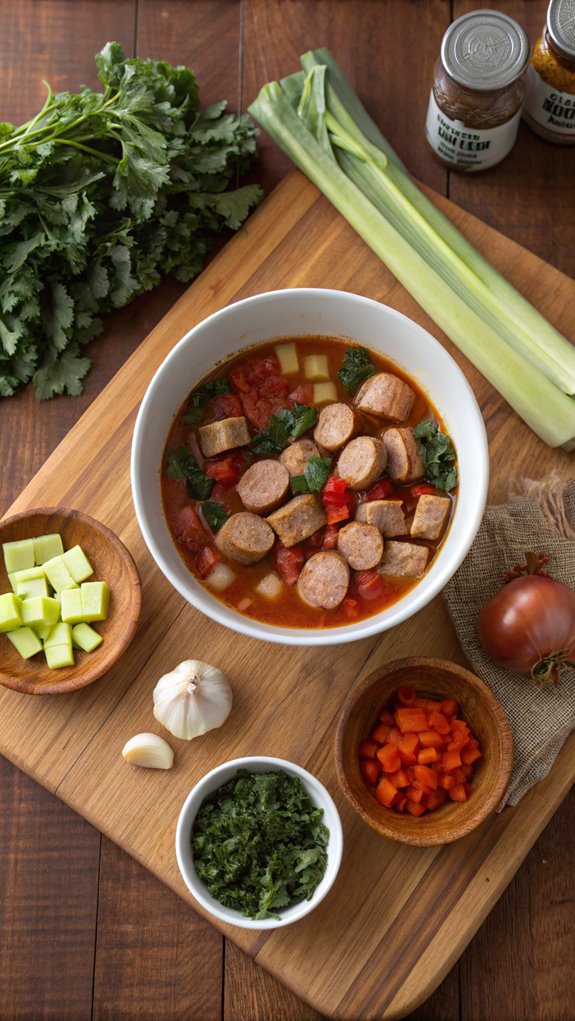 hearty sausage kale soup