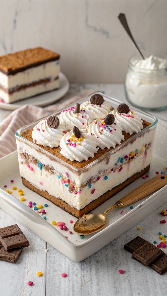 layered ice cream cake