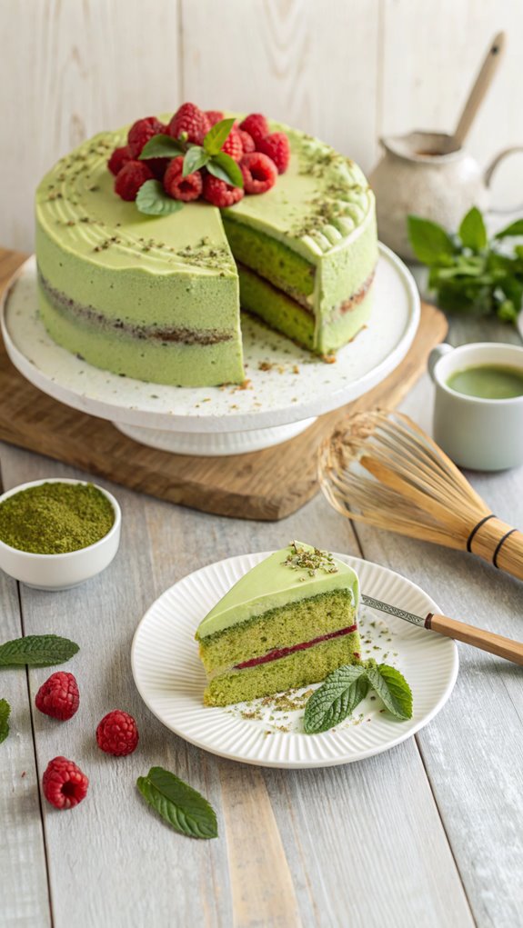 matcha green tea cake