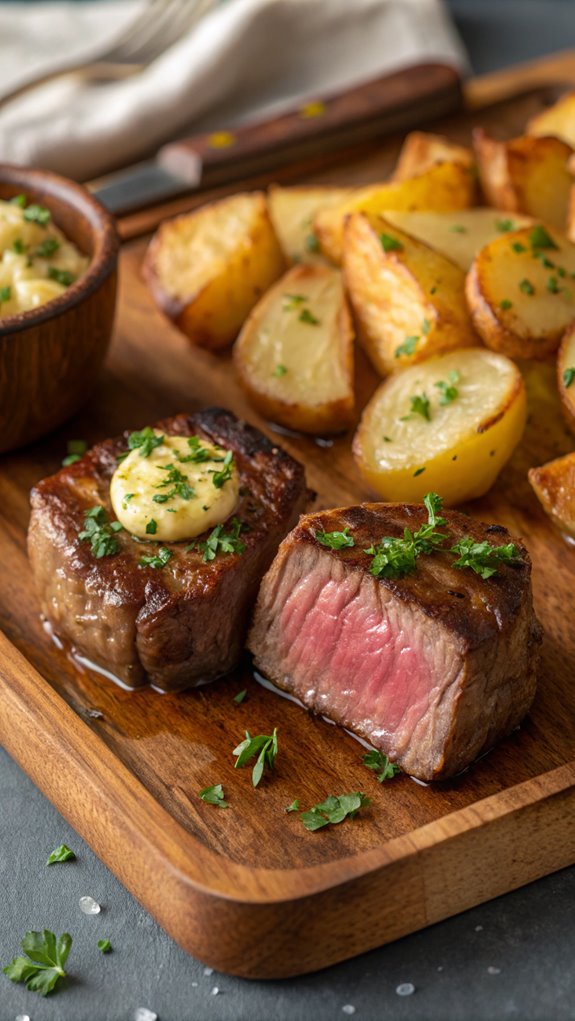 savory garlic steak dish