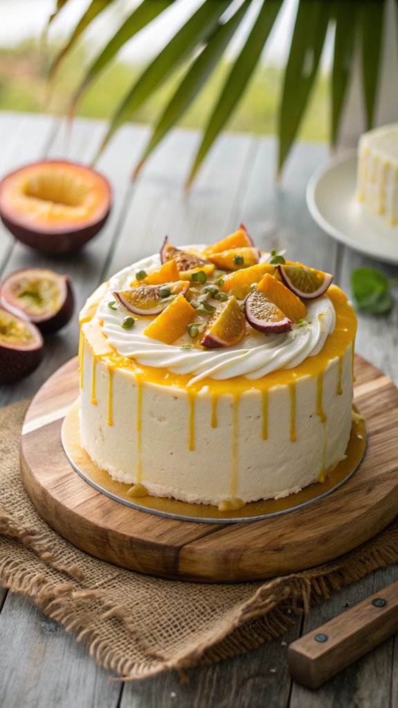 tropical fruit celebration dessert