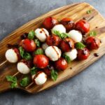 basil mozzarella caprese skewers