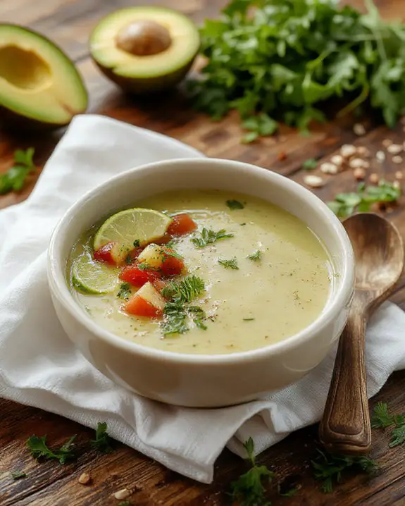 chilled creamy avocado soup
