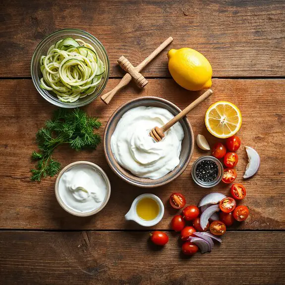 chilled cucumber noodle salad