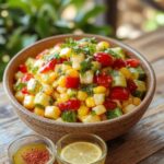 corn salad with avocado