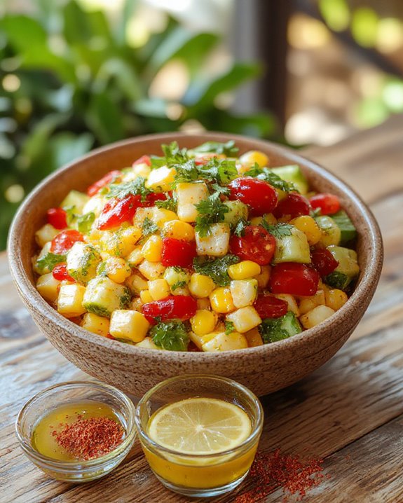 corn salad with avocado