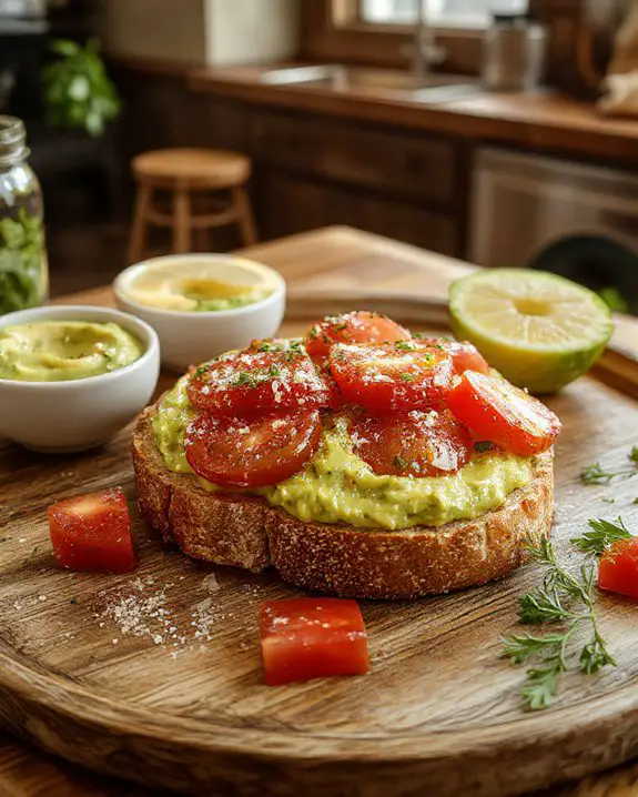 creamy avocado fresh tomatoes