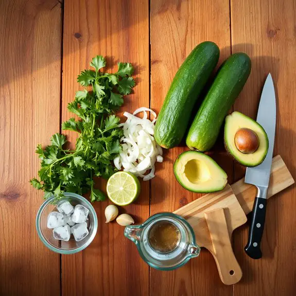 creamy cucumber avocado soup