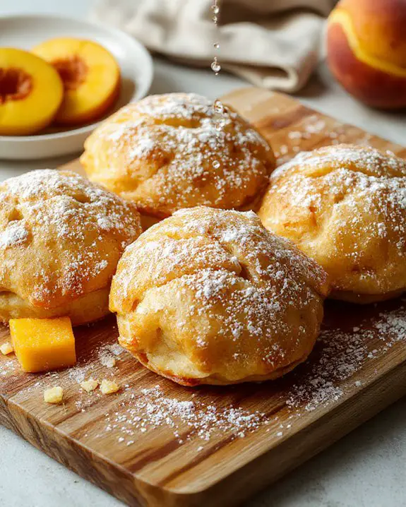 crispy peach ginger desserts