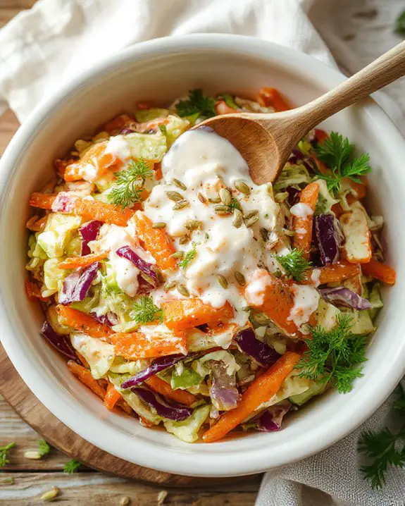crispy ranch flavored coleslaw salad