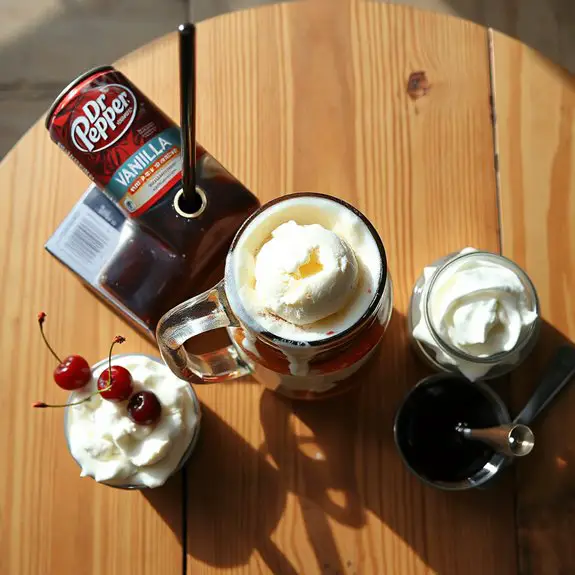 dr pepper ice cream float