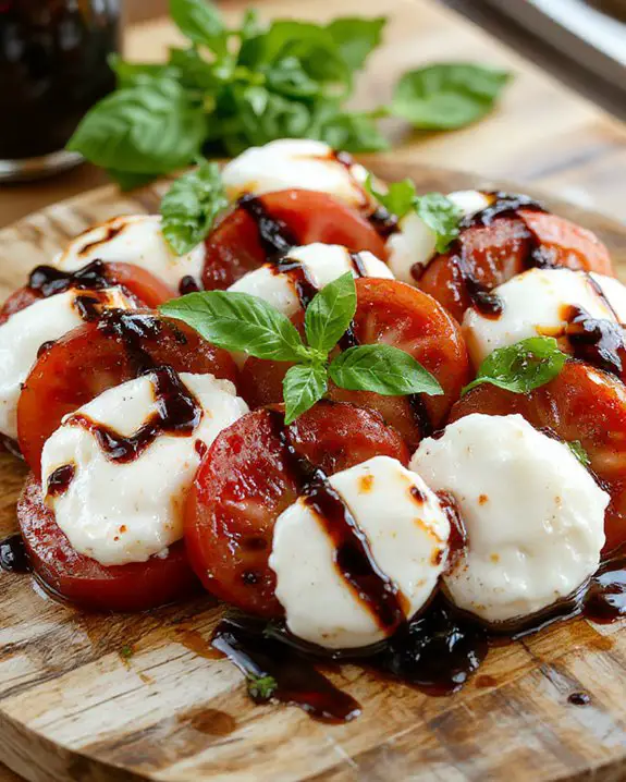 fresh mozzarella tomatoes basil