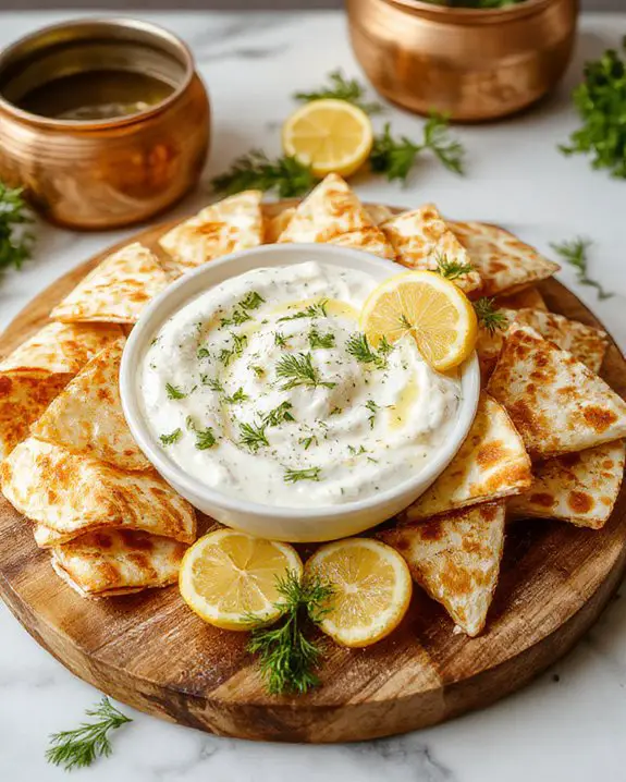 greek dip with chips