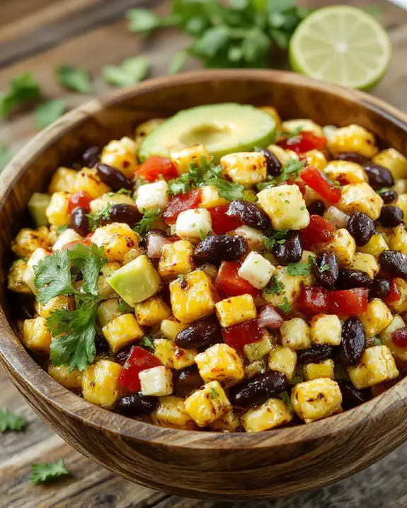 grilled corn black bean salad