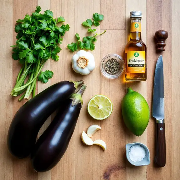 grilled eggplant with chimichurri