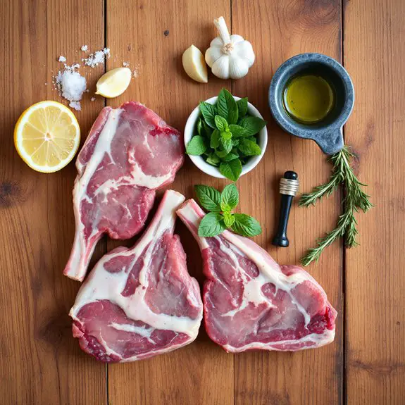 grilled flavorful lamb chops