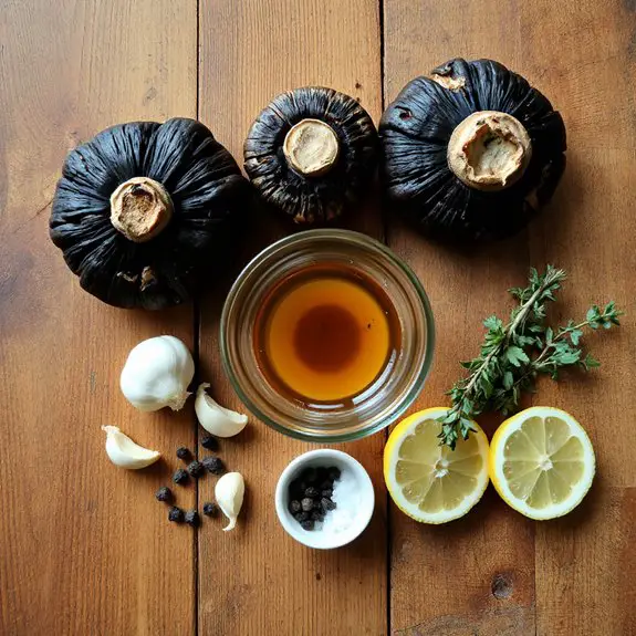 grilled mushrooms with garlic