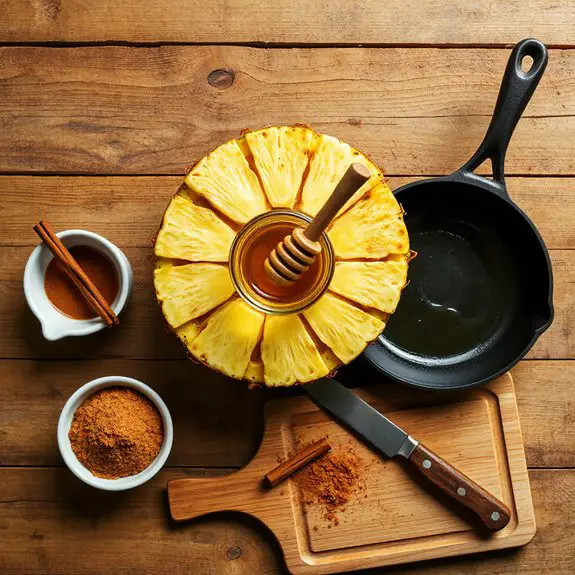grilled pineapple with caramelization